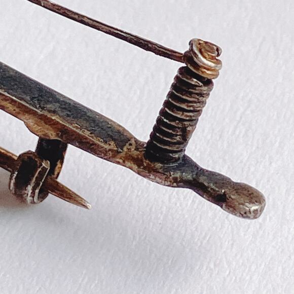 RARE Vintage 1930s Solid Silver Balalaika Brooch USSR Russian Folk Figural Pin - Picture 5 of 14